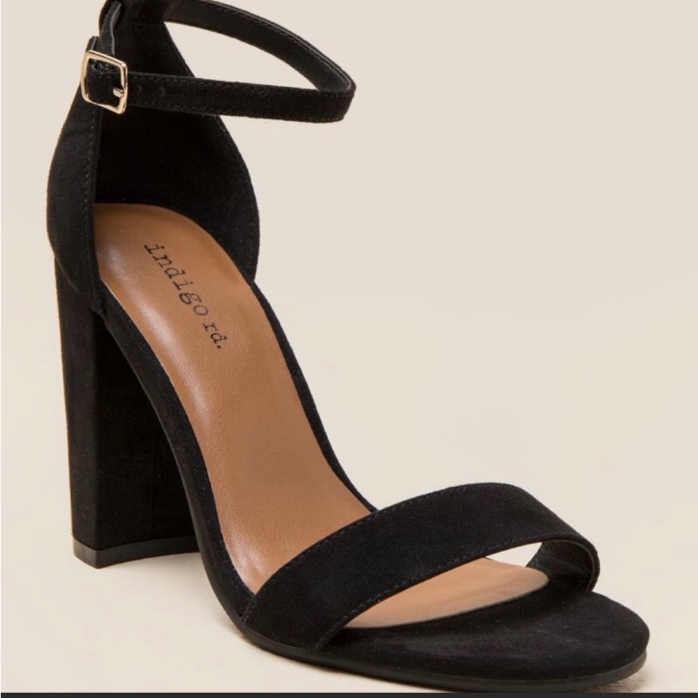 Indigo rd. Black Suede High Heels Size 8 New